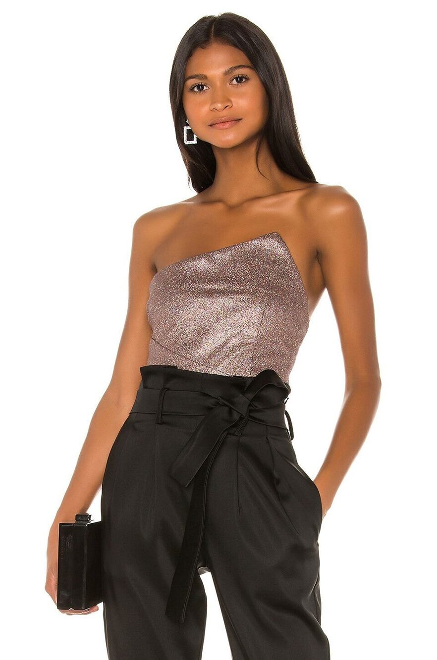 Superdown X Draya Michele Dream Girl Top - S - Multi Sparkle